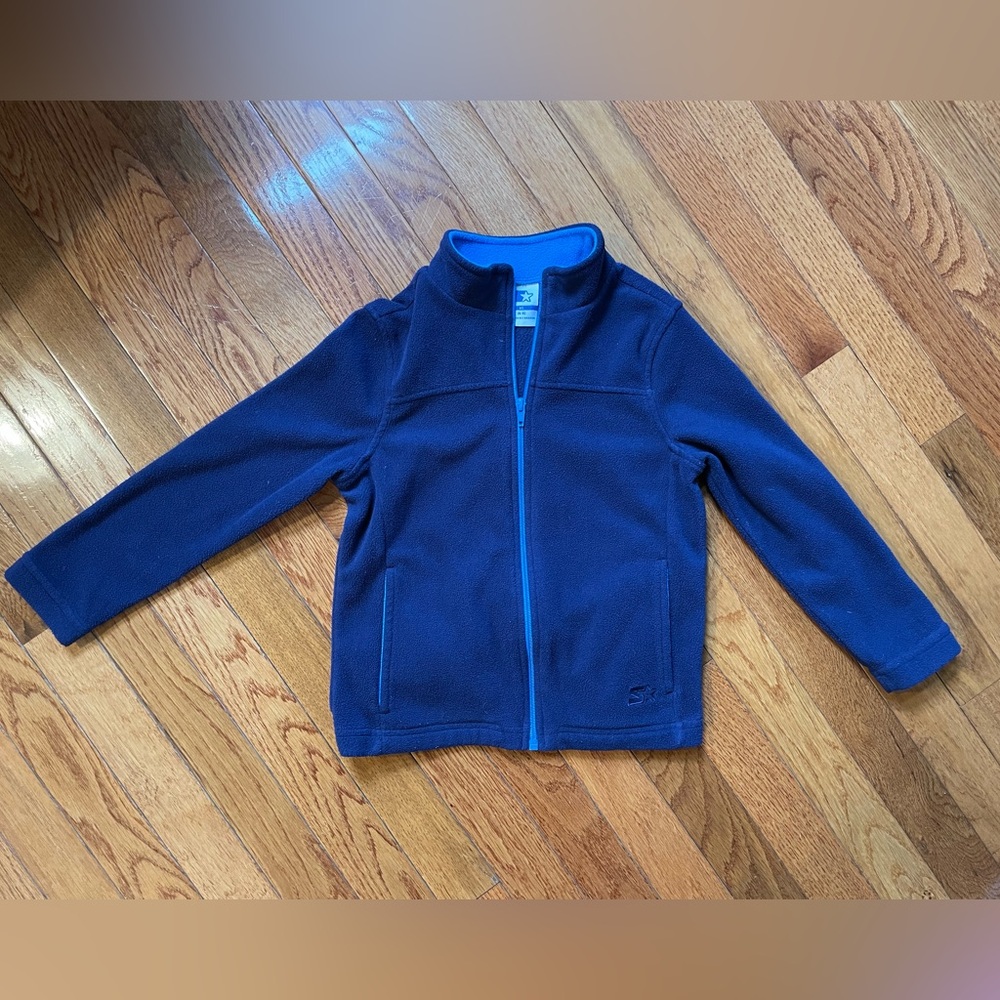 Blue Fleece Zip-Up Jacket